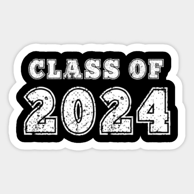 Class of 2024 Distressed Back To School design 100th Sticker